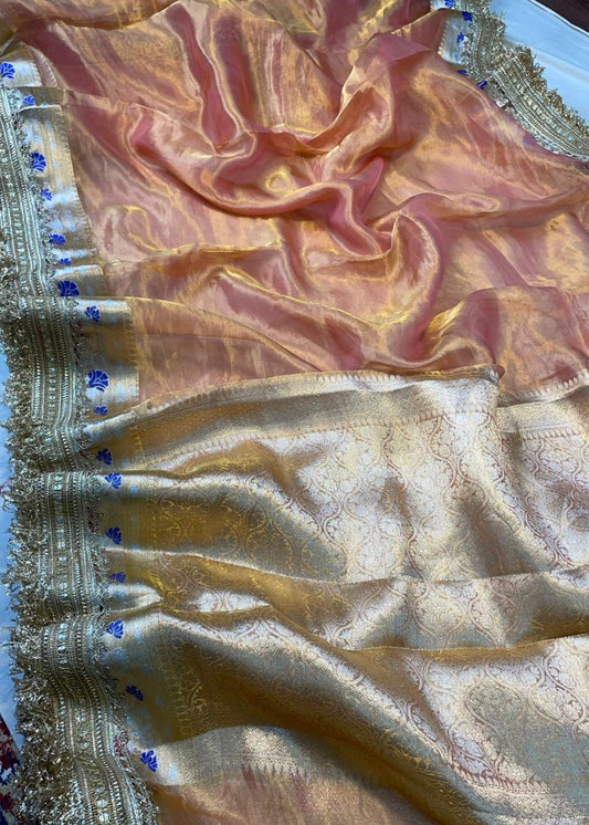 Banaras Handloom Pure Tissue Silk Saree Code-WEA021