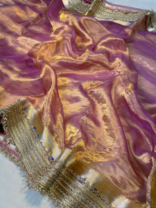 Banaras Handloom Pure Tissue Silk Saree Code-WEA020