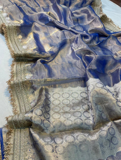 Banaras Handloom Pure Tissue Silk Saree Code-WEA024
