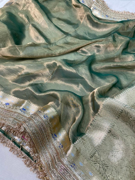 Banaras Handloom Pure Tissue Silk Saree Code-WEA013