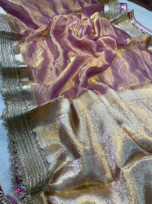 Banaras Handloom Pure Tissue Silk Saree Code-WEA023