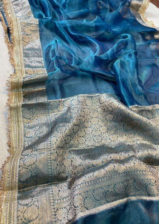 Banaras Handloom Pure Tissue Silk Saree Code-WEA007