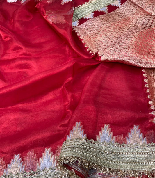 Banaras Handloom Pure Tissue Silk Saree Code-WEA018