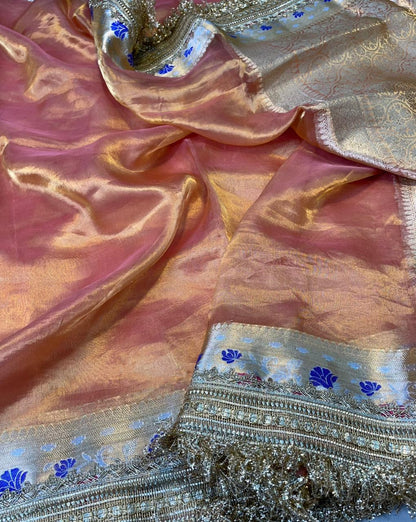 Banaras Handloom Pure Tissue Silk Saree Code-WEA014