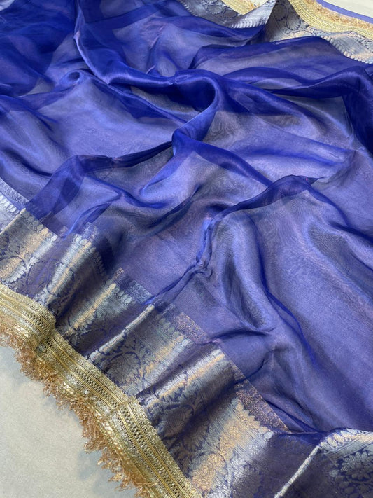 Banaras Handloom Pure Tissue Silk Saree Code-WEA012