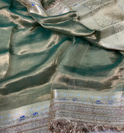 Banaras Handloom Pure Tissue Silk Saree Code-WEA013