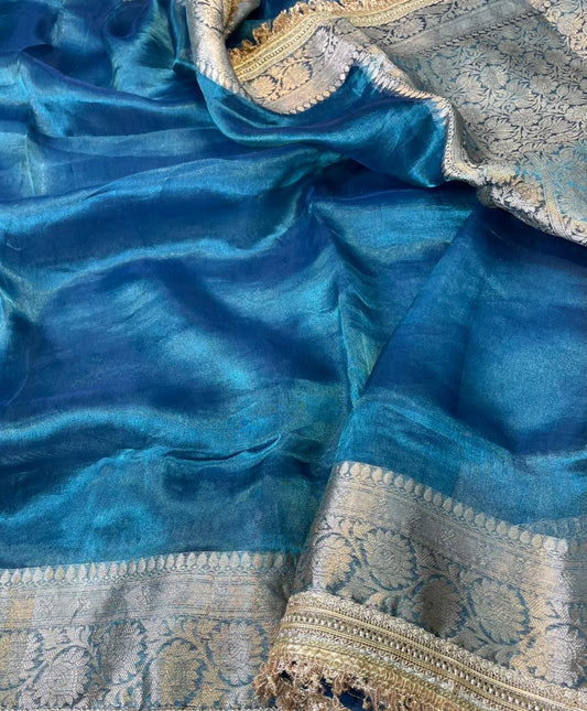 Banaras Handloom Pure Tissue Silk Saree Code-WEA007