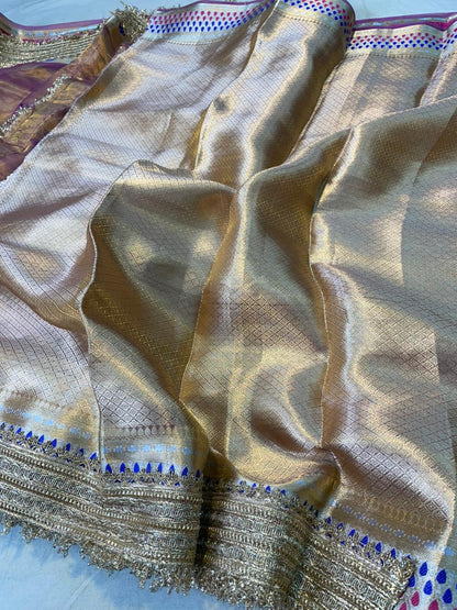 Banaras Handloom Pure Tissue Silk Saree Code-WEA010
