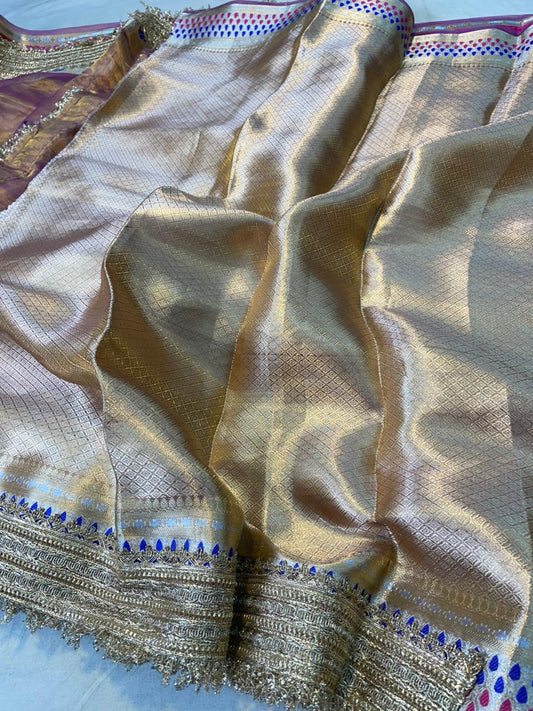 Banaras Handloom Pure Tissue Silk Saree Code-WEA010