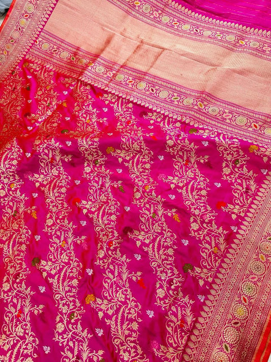 Handwoven pure katan silk kadhuwa Saree Code-WEA018