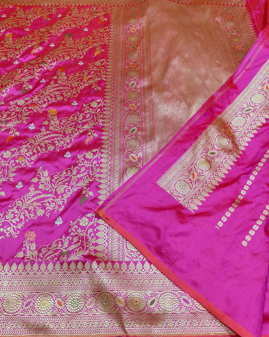 Handwoven pure katan silk kadhuwa Saree Code-WEA017
