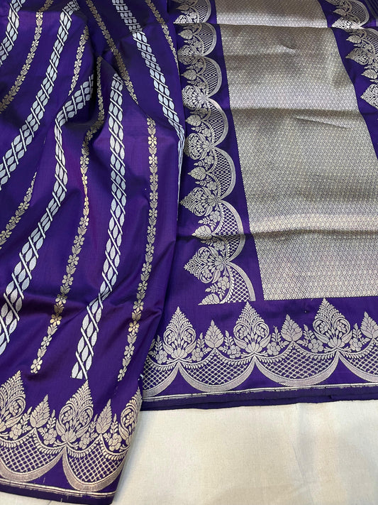 Banaras  Pure Katan Silk allover kadhuwa  Saree Code-WEA014
