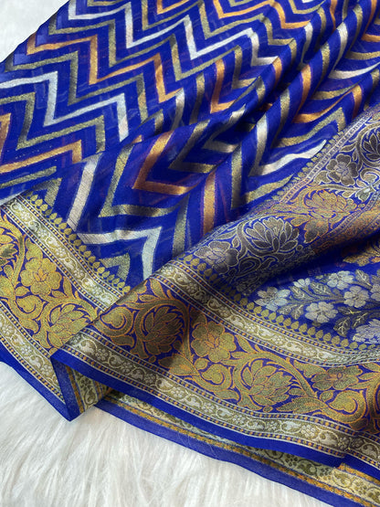 Banarasi handloom pure chiffon Sarees Code-THA001