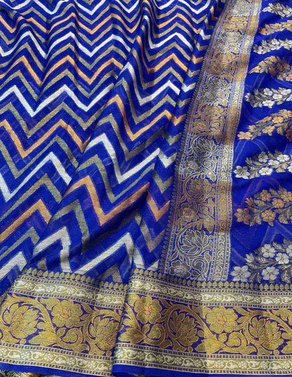 Banarasi handloom pure chiffon Sarees Code-THA001