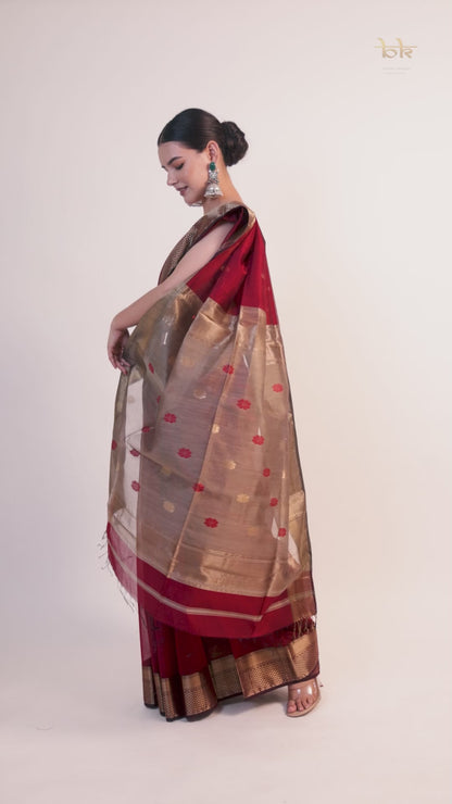 Maheshwari handloom Saree -Product code-THA007